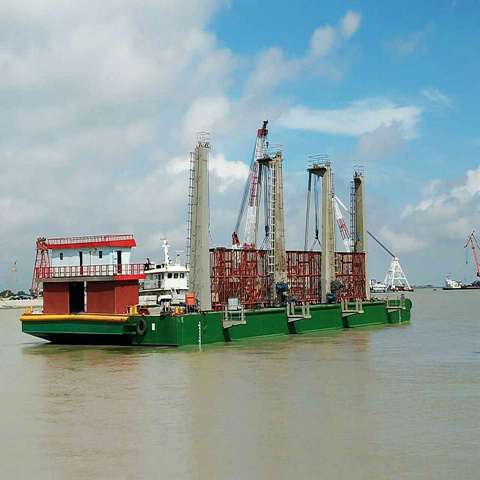 孟加拉帕德玛河道治理项目-800KG抛袋船